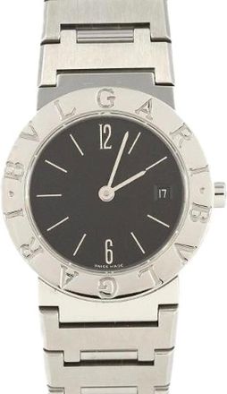 Bulgari Pre-owned Watches, male, Black, Size: ONE SIZE Pre-owned Stainless Steel Quartz