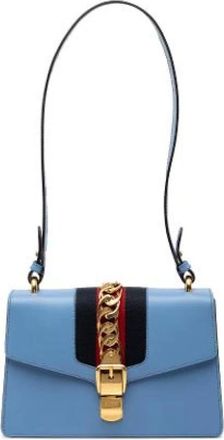 Gucci Pre-owned Shoulder Bags, female, Blue, Size: ONE SIZE Pre-owned The Sylvie Shoulder Bag