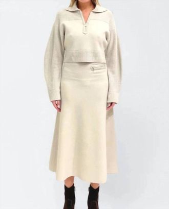 SIMKHAI Kellie Pullover Sweater In Cream