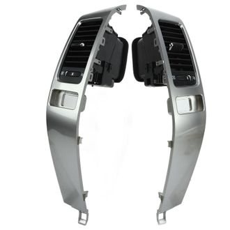 OEM Rejillas De Ventilaci&oacute;n Para El Salpicadero Del Toyota Land Cruiser Prado (2003-2009) - Par De Salidas De Aire De Abs Plateado