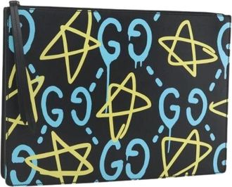 Gucci Pre-owned Clutches, female, Black, Size: ONE SIZE Pre-owned Vintage Leather Clutch