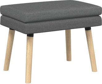 vidaXL Banco De Doble Capa Gris Oscuro 60 X 40 X 46 Cm Tela Vidaxl