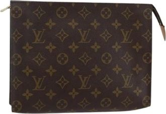 Louis Vuitton Pre-owned Clutches, female, Brown, Size: ONE SIZE Pre-owned Canvas Clutch