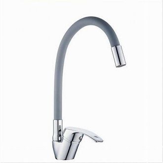 Trade Shop Trade Shop - Rubinetto Cucina Canna Alta Silicone Miscelatore Lavello Orientabile 69369 Grigio