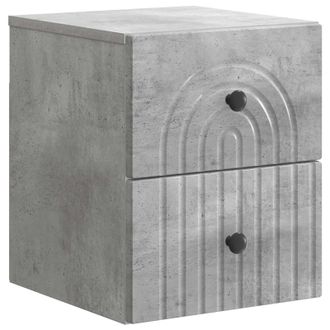 vidaXL Mesita De Noche De Pared Gris Hormig&oacute;n 33 X 34,5 X 40 Cm Vidaxl