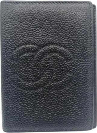 Chanel Pre-owned Card Case - Dames - Vintage Accessoires - Zwart - ONE Size - Leer - Vintage