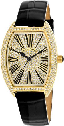 Christian Van Sant Womens Chic Gold Tonneau 36mm