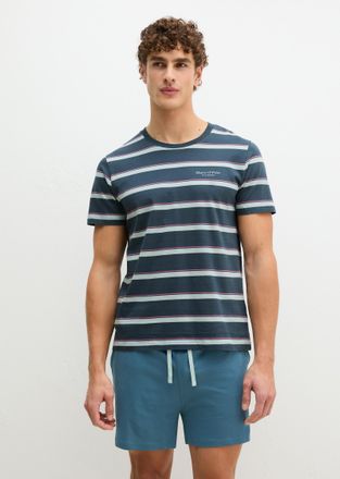 Marc O'Polo Shorty MARC OPOLO Mix N Match Cotton, Herren, Gr. XL (58), orion blau stripe, orion blau, Single Jersey, Obermaterial: 100% Baumwolle, bequem kurz, Ru