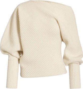 Alberta Ferretti Wide Boat-Neck Sweater