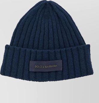 Dolce & Gabbana ribbed wool beanie