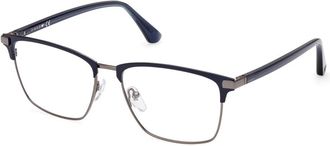 Web Eyewear Stijlvolle Blauwe Metalen Brillenmonturen - Heren - Brillen - Blauw - 55 MM - Accessoires