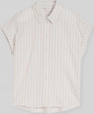 Tom Tailor Denim Relaxed Fit Bluse aus reiner Baumwolle in Beige, Gr&ouml;&szlig;e XL