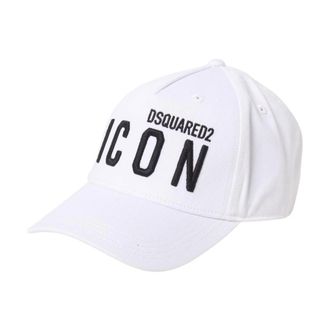 Dsquared2 Caps, unisex, White, Size: ONE SIZE Embroidered Logo Baseball Cap