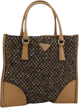 Prada Pre-owned Handbags, female, Brown, Size: ONE SIZE Pre-owned Vintage Hand Bag