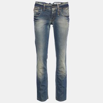 Moschino Jeans Navy Blue Denim Tapered Leg Jeans