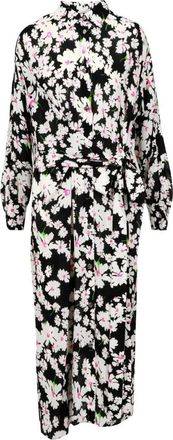 Msgm Bloemenprint Blousejurk - Dames - Shirt Kleedjes - Zwart - S - Katoen - Kleedjes