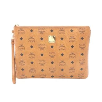 MCM Clutch Bag Visetos Pre-owned - - Pre-owned - Donna - Marrone - ONE SIZE