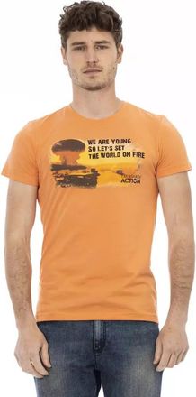 Trussardi Action T-Shirt - Heren - T-shirts - Oranje - L - Katoen - Tops