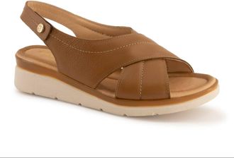 Andrea Womens Comfortable Wedge Sandal In Honey