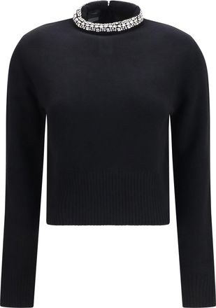 Pinko Womens Wool Sweater Berlino Black Limousine (ovis Aries)