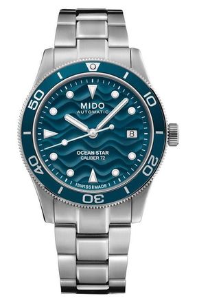 Mido Ocean Star Captain Automatic Watch Gift Set, 39mm in Blue at Nordstrom