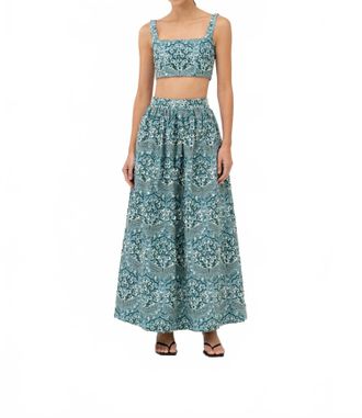 Agua Bendita Tangelo Ceiba Maxi Skirt In Blue