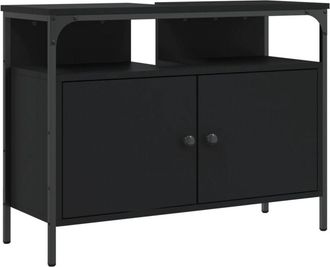 vidaXL Vidaxl - Armario para lavabo de baño madera ingeniería negro 80x30x60 cm