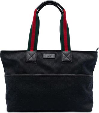 Gucci Pre-owned Gucci GG Canvas Web Tote Ladies NZLY1WNDUIQ2OAG1