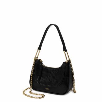SANCIA Womens The Loja Shoulder Bag In Black Lizard