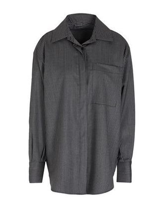 8 by YOOX PINSTRIPED WOOL OVERSIZED SHIRT