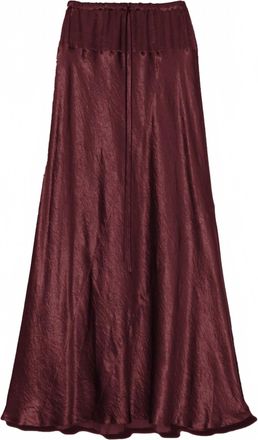 Lauren Manoogian Womens Luster Maxi Skirt In Merlot