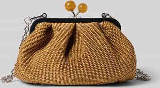 Max Mara Clutch aus Baumwoll-Mix Modell PALMAS in Camel, Gr&ouml;&szlig;e 1