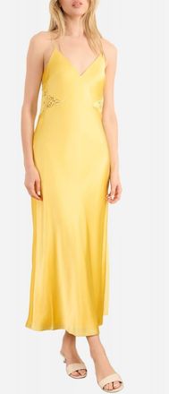 Cami NYC Carli Lace Detail Satin Slipdress in Custard at Nordstrom, Size Xx-Small