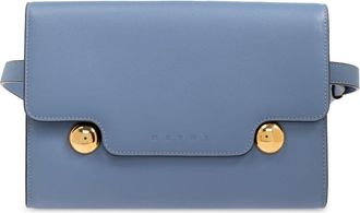 Marni Trunkaroo leather belt bag - women - Calf Leather/Brass/Sheepskin - One Size - Blue