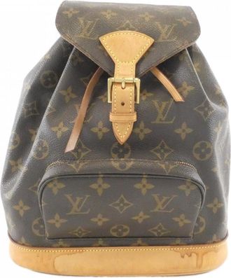 Louis Vuitton Monogram Marron Coated Canvas Backpack (Pre-Owned)