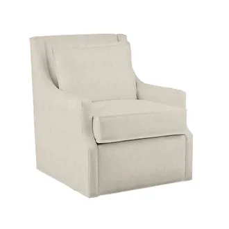 Ballard Designs Brier Swivel Chair - In Stock - Dorado Parchment Crypton - Ballard Designs