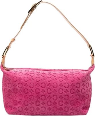 Celine Pre-owned Suede Shoulder Bag - Dames - Vintage Schoudertas - Roze - ONE Size - Leer - Vintage
