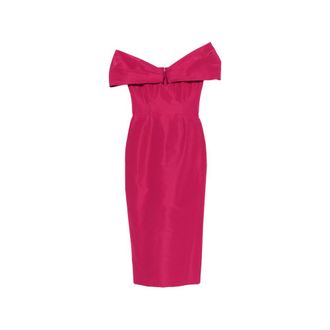 Carolina Herrera Off-shoulder Midi Dress
