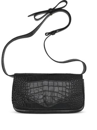 Micoli crocodile-effect cross body bag - Black
