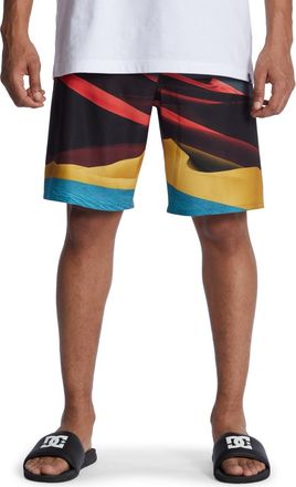 DC Boardshorts DC SHOES Radial Vibe 19, Herren, Gr. 30S, schwarz, 90% Polyester, 10, 0% Elasthan, Hosen Boardshorts