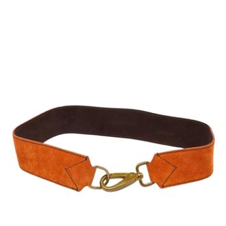 Miu Miu Pre-owned Belts, female, Orange, Size: ONE SIZE Pre-owned Suede belts