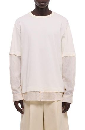 Helmut Lang Layered Cotton T-Shirt in Vintage White at Nordstrom, Size Xx-Large