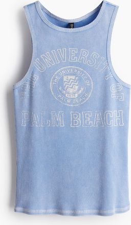 H&M Geripptes Tanktop - Blue