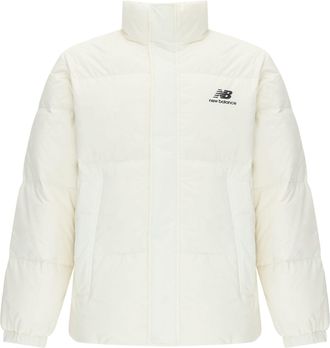 New Balance Logo Sports Down Jackets Asia Sizing White AMJ24359-CIC