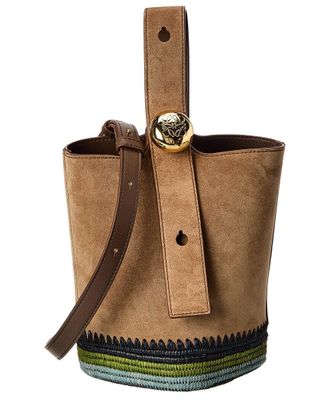 Loewe Pebble Mini Leather Bucket Bag
