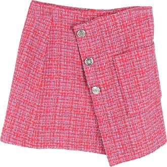 Maje Jolia asymmetrische minirok van tweed in roze polyamide
