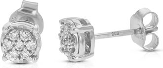 Vir Jewels 1/5 cttw Lab Grown Diamond Composite Earrings in Sterling Silver With Push Backs For Women