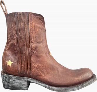 Mexicana Womens Starlink Leather Boot In Brass