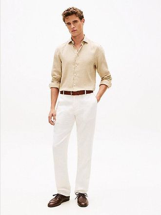 Tommy Hilfiger Denton Straight Leg Linen Blend Chinos
