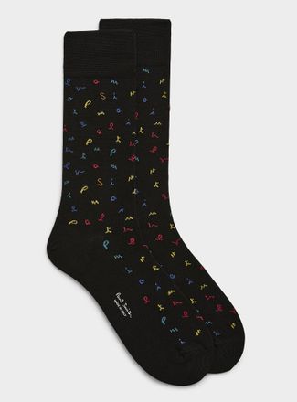 Paul Smith Mens Colourful letter dress socks